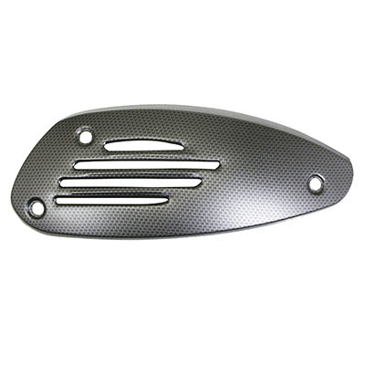 PROTECTION-TOLE DE POT ECHAPPEMENT CARBONE ORIGINE PIAGGIO 125-250-300 VESPA GTS  -605465M006-