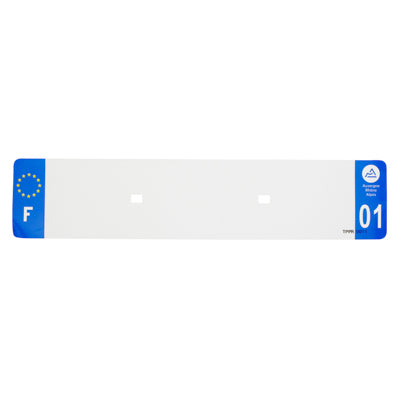 BANDE PLAQUE AUTO 520x110 POUR PVC VIERGE DEP. 01-EURO (VENDU A L'UNITE)