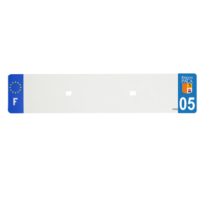 BANDE PLAQUE AUTO 520x110 POUR PVC VIERGE DEP. 05-EURO (VENDU A L'UNITE)