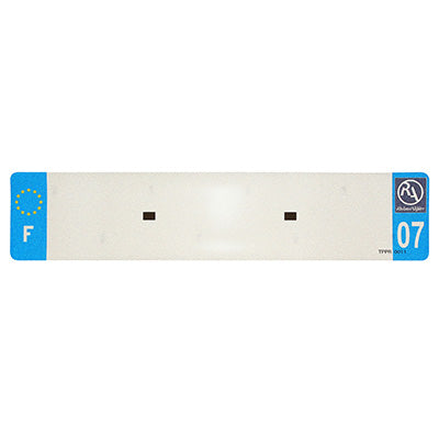 BANDE PLAQUE AUTO 520x110 POUR PVC VIERGE DEP. 07-EURO (VENDU A L'UNITE)