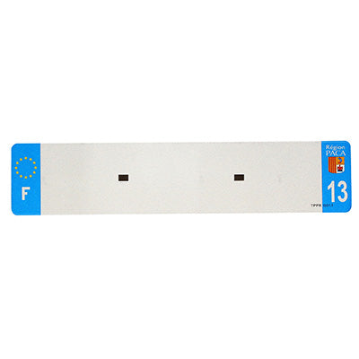 BANDE PLAQUE AUTO 520x110 POUR PVC VIERGE DEP. 13-EURO (VENDU A L'UNITE)