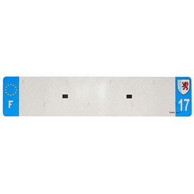 BANDE PLAQUE AUTO 520x110 POUR PVC VIERGE DEP. 17-EURO (VENDU A L'UNITE)