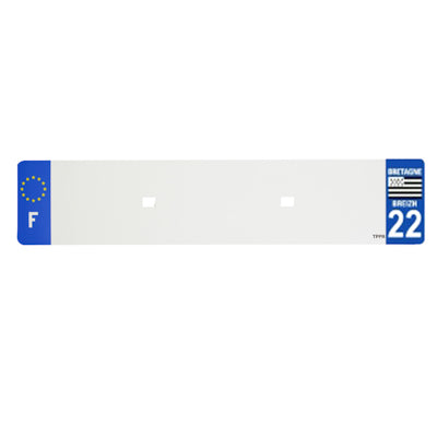 BANDE PLAQUE AUTO 520x110 POUR PVC VIERGE DEP. 22-EURO (VENDU A L'UNITE)