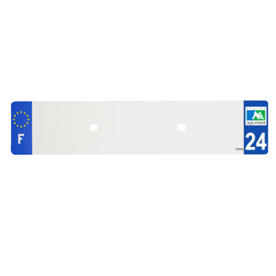 BANDE PLAQUE AUTO 520x110 POUR PVC VIERGE DEP. 24-EURO (VENDU A L'UNITE)