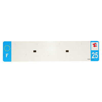 BANDE PLAQUE AUTO 520x110 POUR PVC VIERGE DEP. 25-EURO (VENDU A L'UNITE)