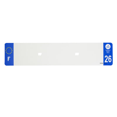 BANDE PLAQUE AUTO 520x110 POUR PVC VIERGE DEP. 26-EURO (VENDU A L'UNITE)