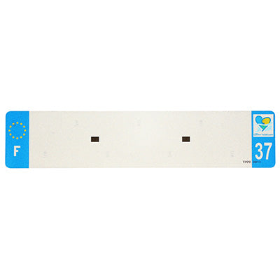 BANDE PLAQUE AUTO 520x110 POUR PVC VIERGE DEP. 37-EURO (VENDU A L'UNITE)