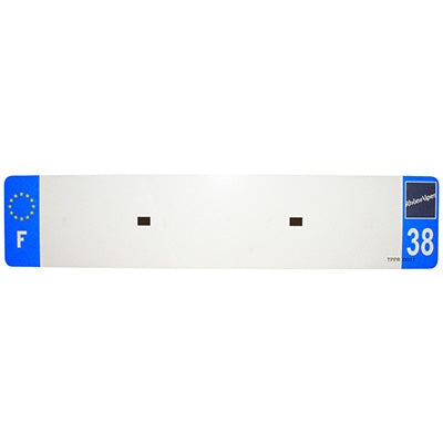 BANDE PLAQUE AUTO 520x110 POUR PVC VIERGE DEP. 38-EURO (VENDU A L'UNITE)