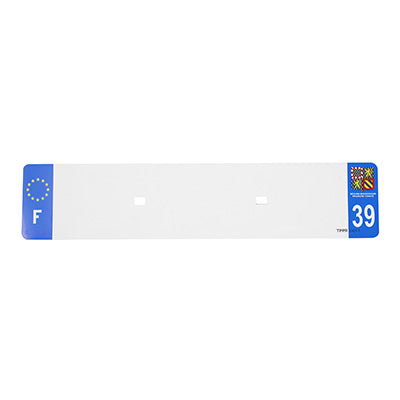 BANDE PLAQUE AUTO 520x110 POUR PVC VIERGE DEP. 39-EURO (VENDU A L'UNITE)