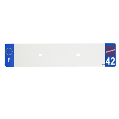 BANDE PLAQUE AUTO 520x110 POUR PVC VIERGE DEP. 42-EURO (VENDU A L'UNITE)