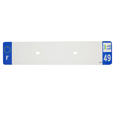 BANDE PLAQUE AUTO 520x110 POUR PVC VIERGE DEP. 49-EURO (VENDU A L'UNITE)