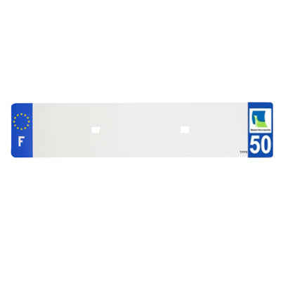 BANDE PLAQUE AUTO 520x110 POUR PVC VIERGE DEP. 50-EURO (VENDU A L'UNITE)