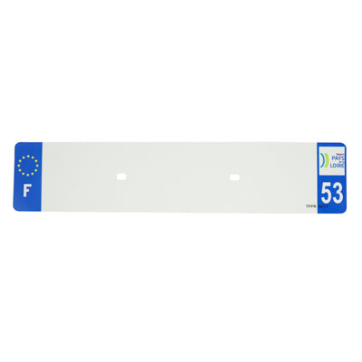 BANDE PLAQUE AUTO 520x110 POUR PVC VIERGE DEP. 53-EURO (VENDU A L'UNITE)