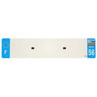 BANDE PLAQUE AUTO 520x110 POUR PVC VIERGE DEP. 56-EURO (VENDU A L'UNITE)