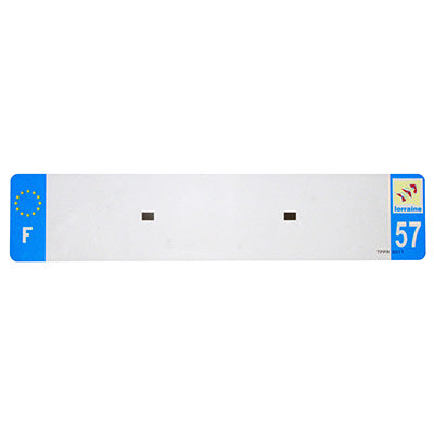 BANDE PLAQUE AUTO 520x110 POUR PVC VIERGE DEP. 57-EURO (VENDU A L'UNITE)