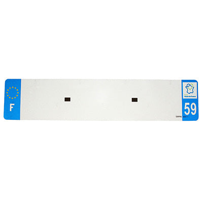 BANDE PLAQUE AUTO 520x110 POUR PVC VIERGE DEP. 59-EURO (VENDU A L'UNITE)