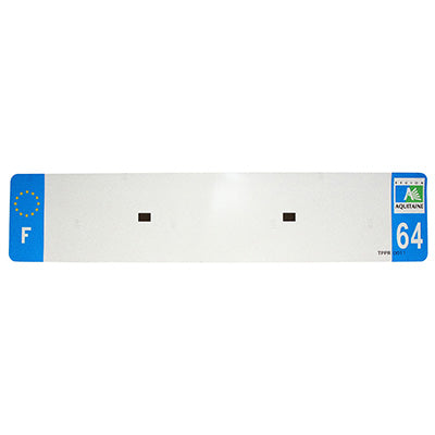 BANDE PLAQUE AUTO 520x110 POUR PVC VIERGE DEP. 64-EURO (VENDU A L'UNITE)