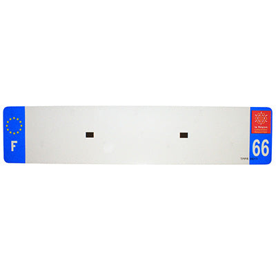 BANDE PLAQUE AUTO 520x110 POUR PVC VIERGE DEP. 66-EURO (VENDU A L'UNITE)