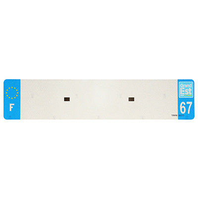 BANDE PLAQUE AUTO 520x110 POUR PVC VIERGE DEP. 67-EURO (VENDU A L'UNITE)