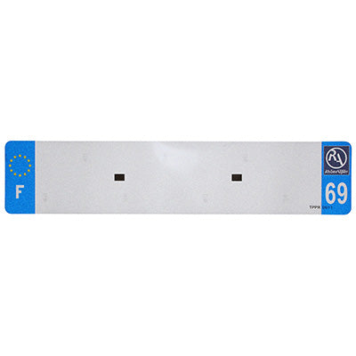 BANDE PLAQUE AUTO 520x110 POUR PVC VIERGE DEP. 69-EURO (VENDU A L'UNITE)