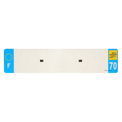 BANDE PLAQUE AUTO 520x110 POUR PVC VIERGE DEP. 70-EURO (VENDU A L'UNITE)