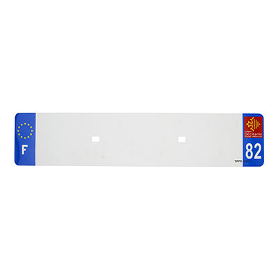 BANDE PLAQUE AUTO 520x110 POUR PVC VIERGE DEP. 82-EURO (VENDU A L'UNITE)