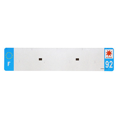 BANDE PLAQUE AUTO 520x110 POUR PVC VIERGE DEP. 92-EURO (VENDU A L'UNITE)