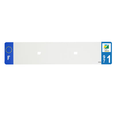 BANDE PLAQUE AUTO 520x110 POUR PVC VIERGE DEP.971-EURO (VENDU A L'UNITE)