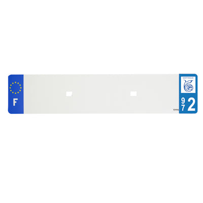 BANDE PLAQUE AUTO 520x110 POUR PVC VIERGE DEP.972-EURO (VENDU A L'UNITE)