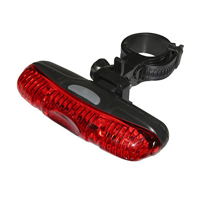 REAR BATTERY-POWERED BICYCLE LIGHT ON SEAT POST NEWTON FLASH 5 LEDS 3 FUNCTIONS BLACK DELIVERED WITH 2 AAA BATTERIES