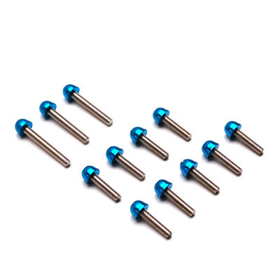 REPLAY STEEL CRANKCASE SCREWS WITH TIP FOR MBK 50 BOOSTER-YAMAHA 50 BWS BLUE (KIT OF 12)