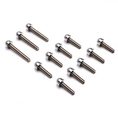 REPLAY STEEL CRANKCASE SCREWS WITH TIP FOR MBK 50 BOOSTER-YAMAHA 50 BWS CHROME (KIT OF 12)