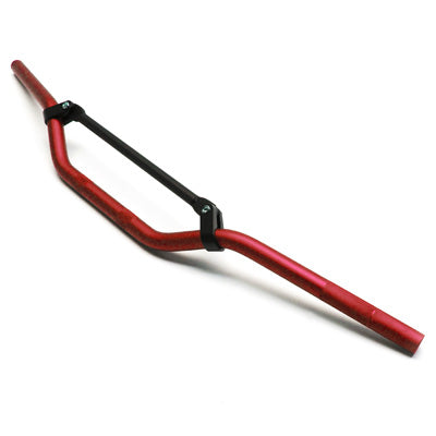 GUIDON 50 A BOITE REPLAY CROSS ALU DIAM 22,2mm L810mm H105mm AVEC BARRE DE RENFORT ROUGE