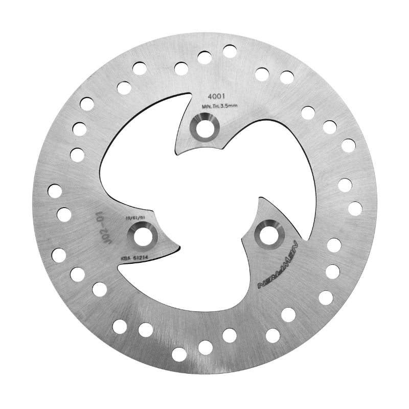 ADAPTABLE BRAKE DISC APRILIA 50 SR STREET 2005+ AV-AR - MBK 50 BOOSTER NG 1999+ - PEUGEOT 50 TREKKER 1997+ AV, CITYSTAR 2014+ AV (EXT 190mm - INT 58mm - 3 HOLES) (DF4001A) -NEWFREN-