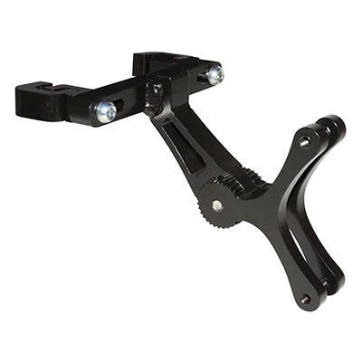 SUPPORT FOR 2 BLACK ALUMINUM BOTTLE HOLDERS SADDLE CARRIAGE MOUNTING (SOLD INDIVIDUALLY ON CARD)