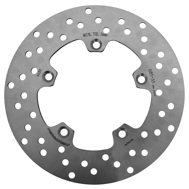 BRAKE DISC ADAPTABLE MBK 125 THUNDER 2001+ AR - YAMAHA 125 MAXTER 2001+2002 AR - APRILIA 50 RS 1996+2011 AR - BMW 125 C1 1999+ AV-AR (EXT 220mm - INT 102mm - 5 HOLES) (DF4035A) -NEWFREN-