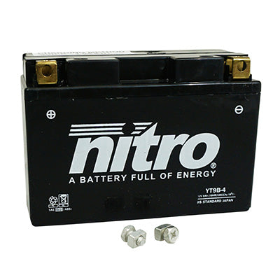 12V 8 Ah NT9B-4 NITRO SLA BATTERY MAINTENANCE-FREE READY TO USE (Lg150xW70xH105mm) (EQUIVALENT YT9B-4 - AGM - GEL)