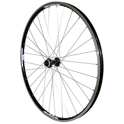 ROUE VTT DISQUE - PATIN BLOCAGE 29" COMBO AVANT NOIR RENFORCE MOYEU SHIMANO 3050 CENTERLOCK (JANTE DOUBLE PAROI AVEC OEILLETS-RAYONNAGE INOX) JANTE 19C 32 RAYONS