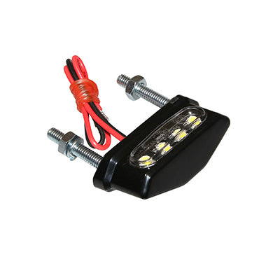 ECLAIRAGE DE PLAQUE IMMATRICULATION REPLAY UNIVERSEL 4 LEDS SMD TRANSPARENT-NOIR (L 42mm - H 15mm - L 20mm) (HOMOLOGUE CE)