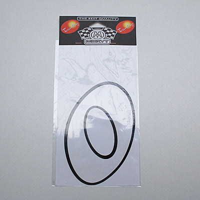 MERYT LARGE NUMBER 0 WHITE STICKER-STICKER (H18cm)