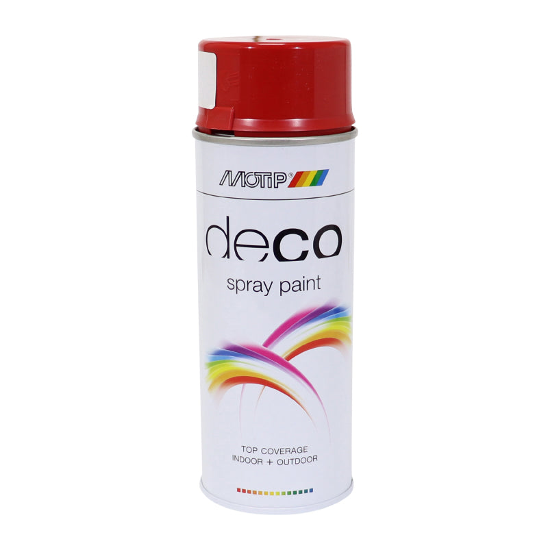 MOTIP DECO GLYCERO GLANZEND KARMIN ROOD AEROSOL VERFSPRAY 400ml (01640)