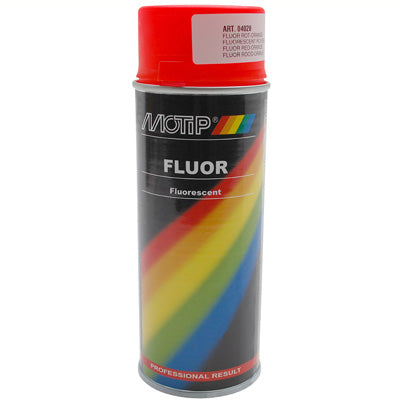 MOTIP PRO FLUO RED-ORANGE SPRAY PAINT AEROSOL 400ml (04020)