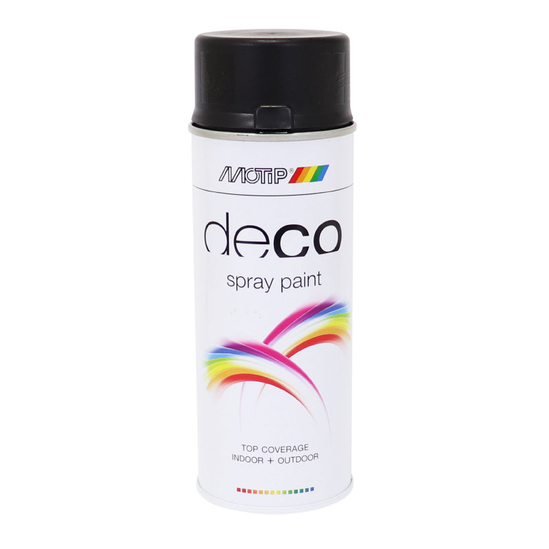 MOTIP DECO GLYCERO SATIJN DIEP ZWART AEROSOL VERFSPRAY 400ml (01659)