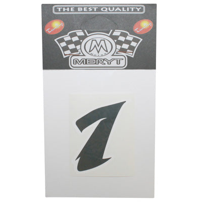 AUTOCOLLANT-STICKER MERYT MINI NUMERO 1 NOIR (H7cm)