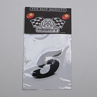 AUTOCOLLANT-STICKER MERYT MINI NUMERO 5 NOIR (H7cm)