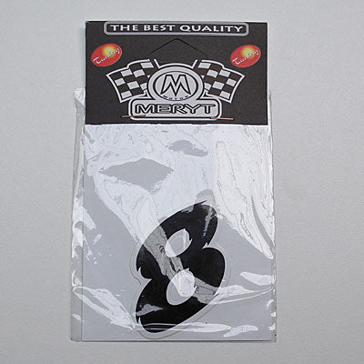 AUTOCOLLANT-STICKER MERYT MINI NUMERO 8 NOIR (H7cm)