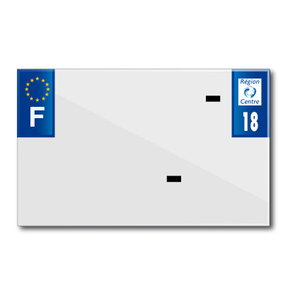 BANDE PLAQUE MOTO 210x130 POUR PVC VIERGE DEP. 18-EURO (VENDU A L'UNITE)