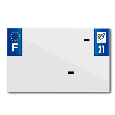 BANDE PLAQUE MOTO 210x130 POUR PVC VIERGE DEP. 21-EURO (VENDU A L'UNITE)