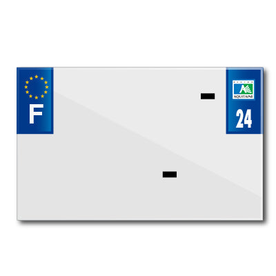 BANDE PLAQUE MOTO 210x130 POUR PVC VIERGE DEP. 24-EURO (VENDU A L'UNITE)