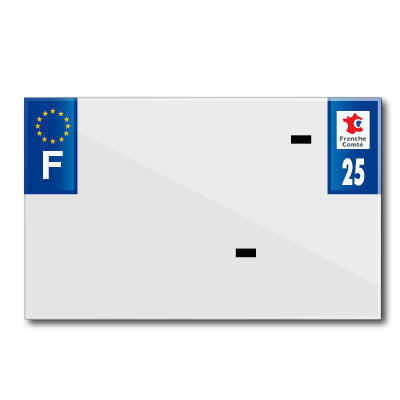 BANDE PLAQUE MOTO 210x130 POUR PVC VIERGE DEP. 25-EURO (VENDU A L'UNITE)